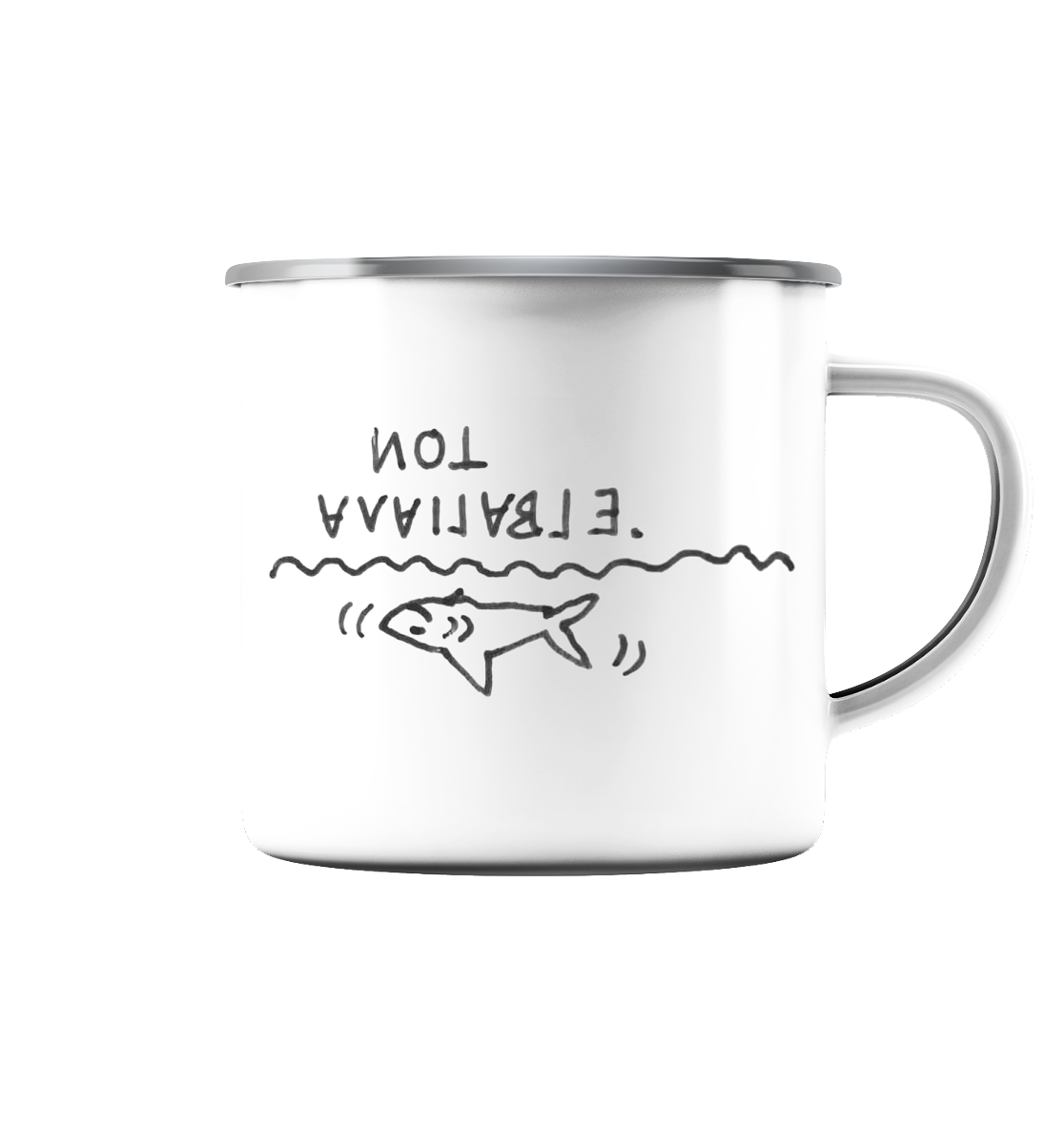 NOT AVAILABLE - Emaille Tasse (Silber)