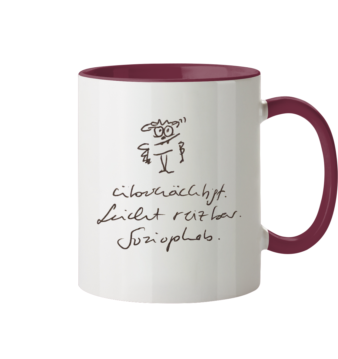 Für Übernächtigte - Tasse zweifarbig