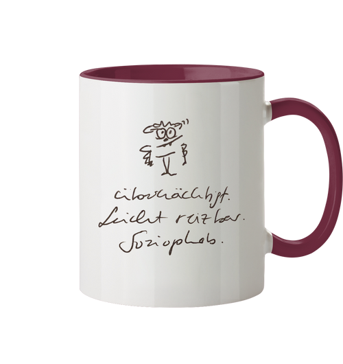 Für Übernächtigte - Tasse zweifarbig