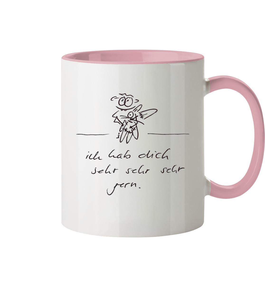 ICH HAB DICH SEHR SEHR SEHR GERN - Tasse zweifarbig